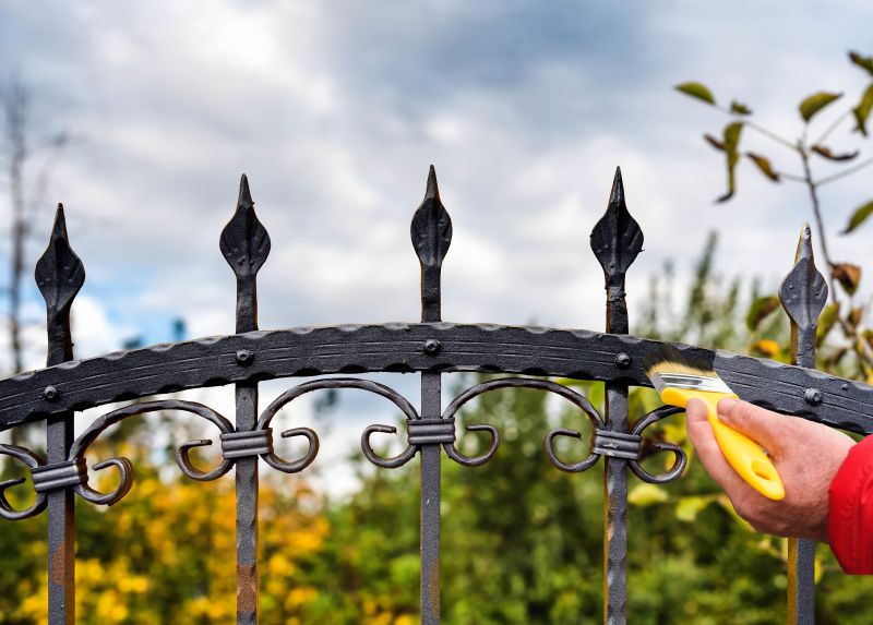 Wrought Iron Gate with Fresh Paint